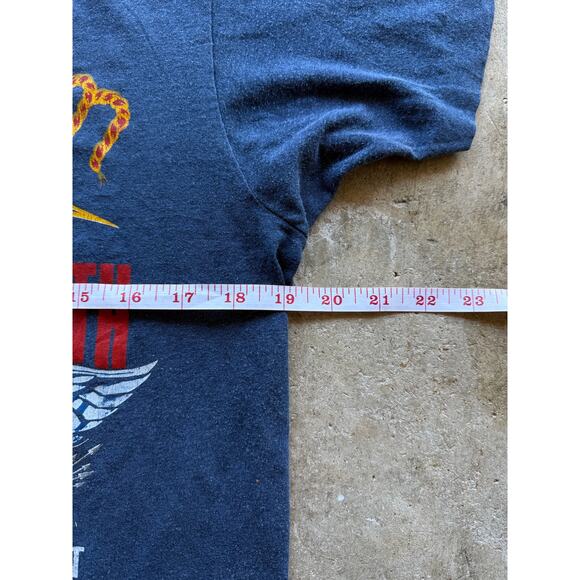 VTG 1987 Texxas Jam Dark Gray Concert Tee Size Small Aerosmith, Boston, Poison - Picture 4 of 5